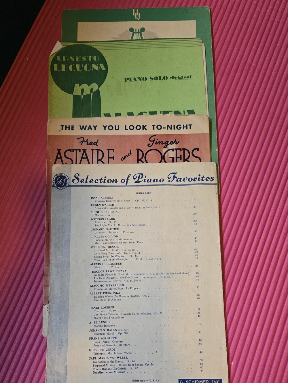 Vintage Sheet Music And Practice Book